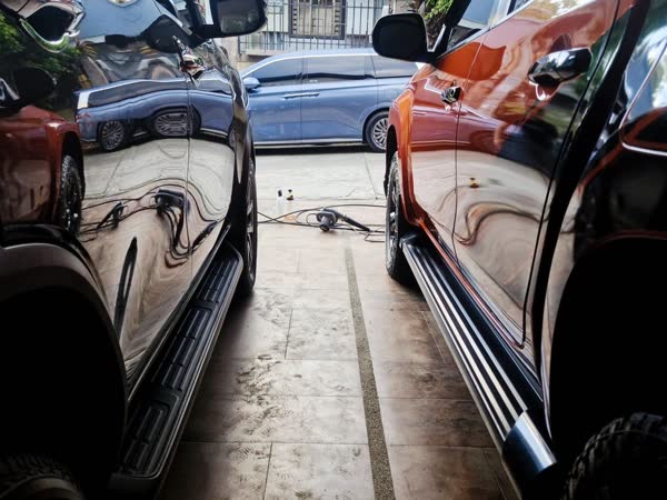 Mitsubishi Strada and Toyota Fortuner, JMV home service car wash, Davao City
